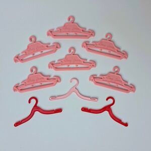 Vintage Barbie Susy Goose Hangers Pink Red Lot 9 Pink Clothing Hangers
